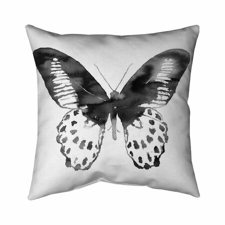 FONDO 20 x 20 in. Black Butterfly-Double Sided Print Indoor Pillow FO2772147